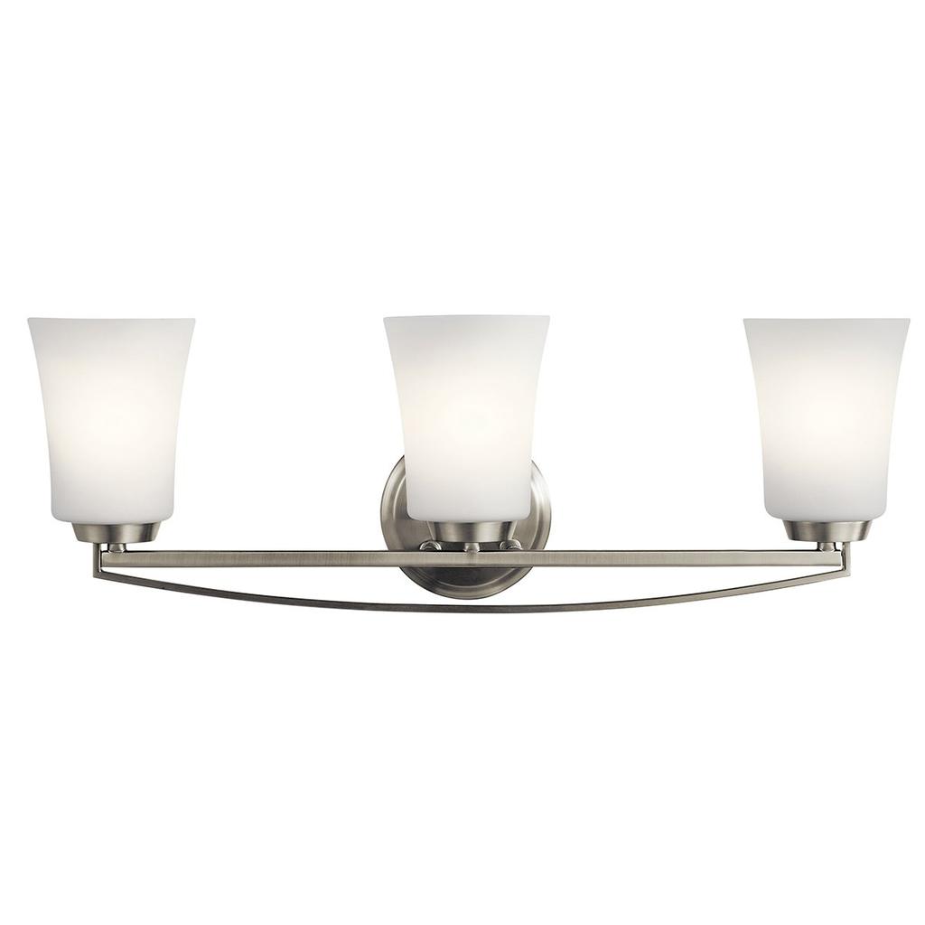 Product image for Kichler 45890NI Tao 3 Light Vanity Light Brushed Nickel