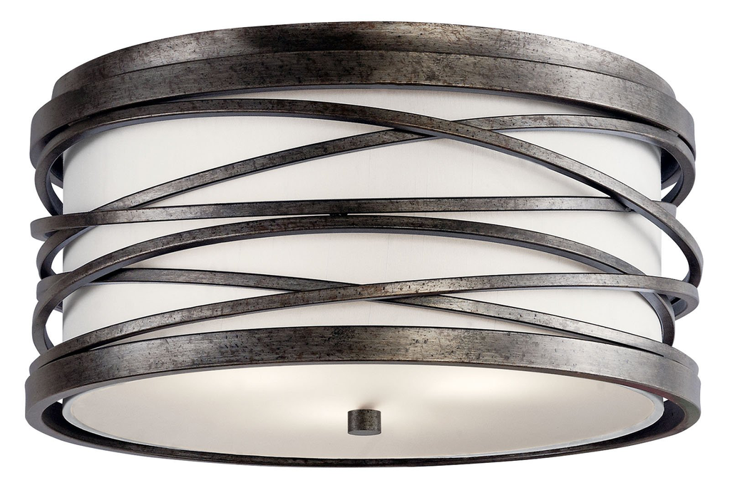 Product image for Kichler 42479WMZ Krasi™ 3 Light Flush Mount Warm Bronze