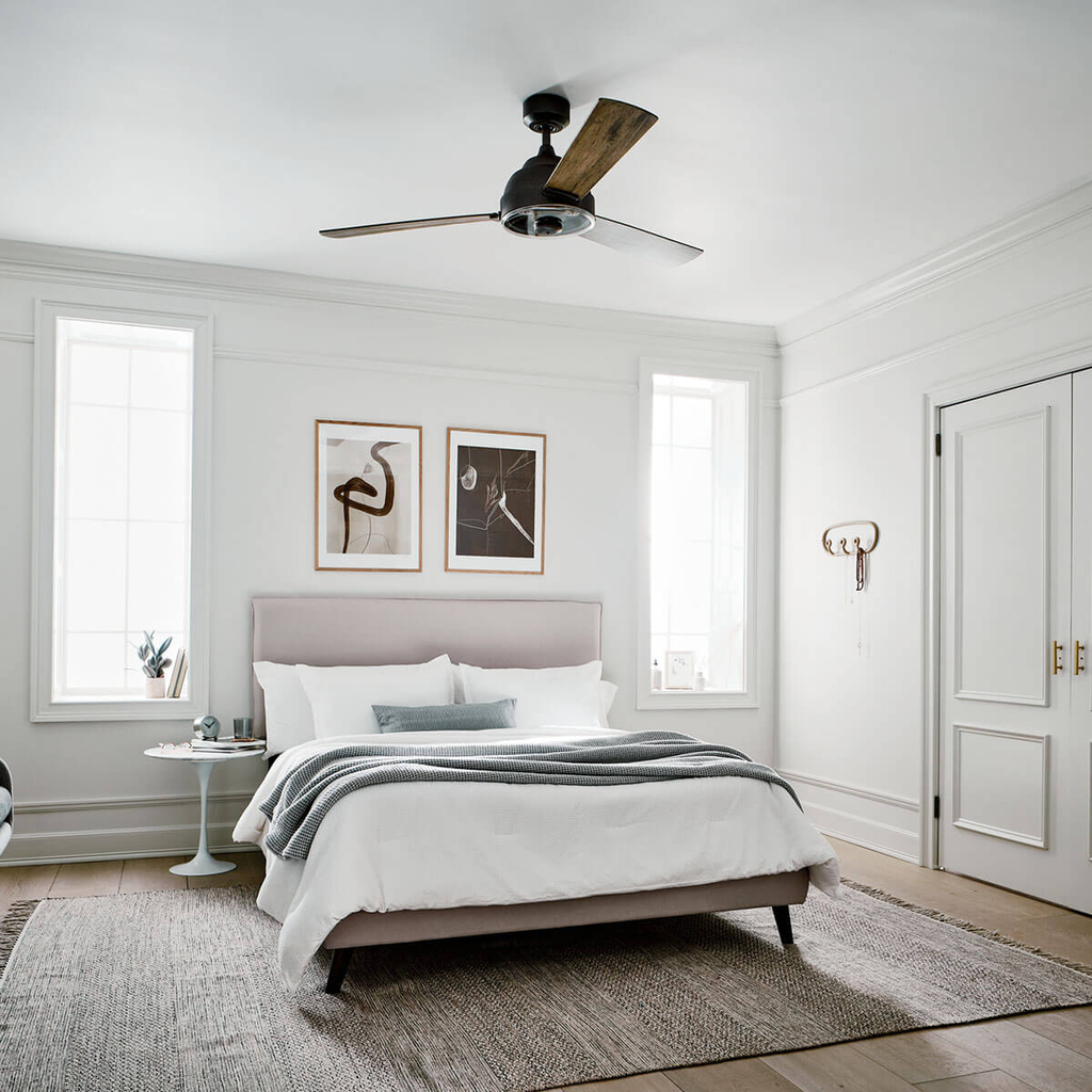 Product image for Kichler 300253AVI Pinion 60" Fan Anvil Iron finish and Distressed Antique Gray Blades