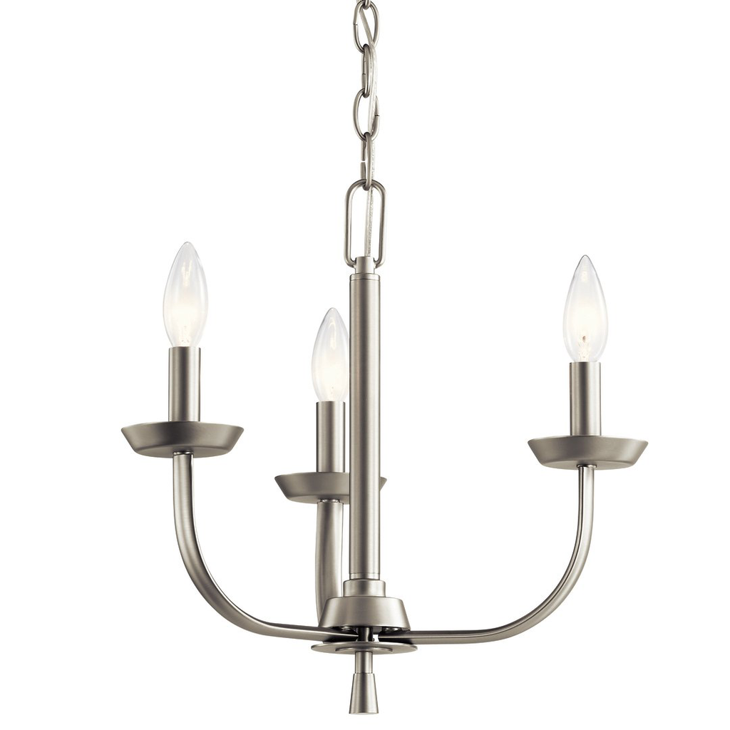 Product image for Kichler 52383NI Kennewick™ 3 Light Chandelier Brushed Nickel