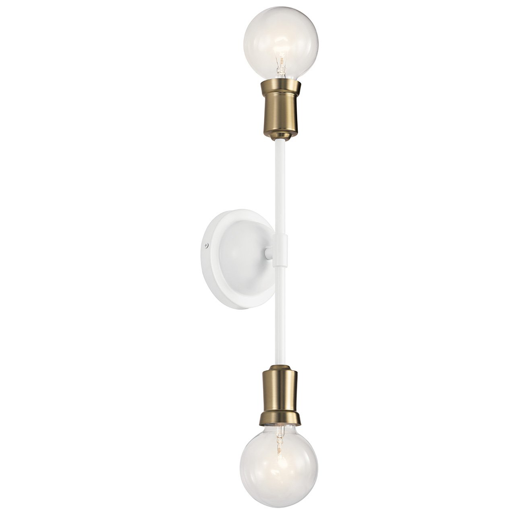Product image for Kichler 43195WH Armstrong Wall Sconce White Finish