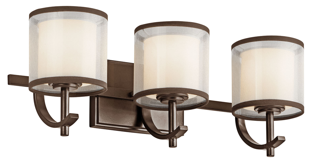Product image for Kichler 45451MIZ Tallie™ Vanity Light 3 Light Mission Bronze