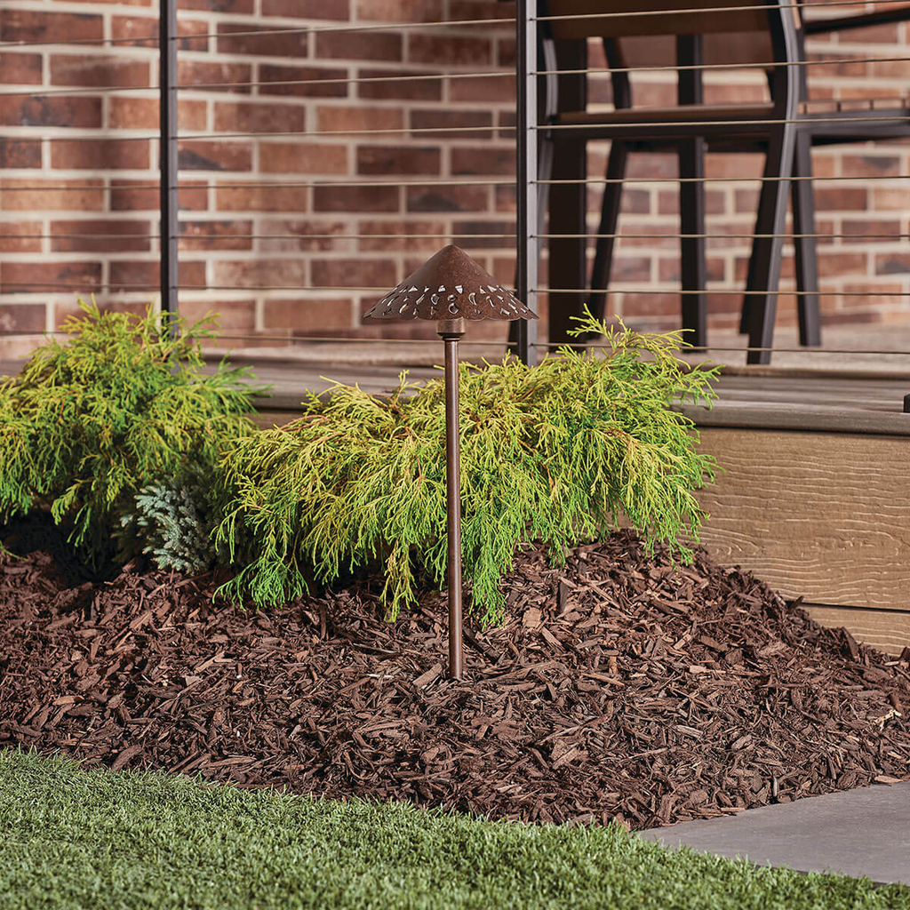 Product image for Kichler 15871TZT Cast Hammered Roof 3000K LED Textured Tannery Bronze™