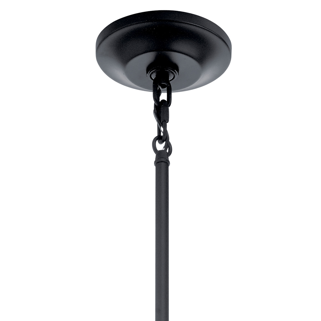Krysia™ 6 Light Oval Chandelier Black