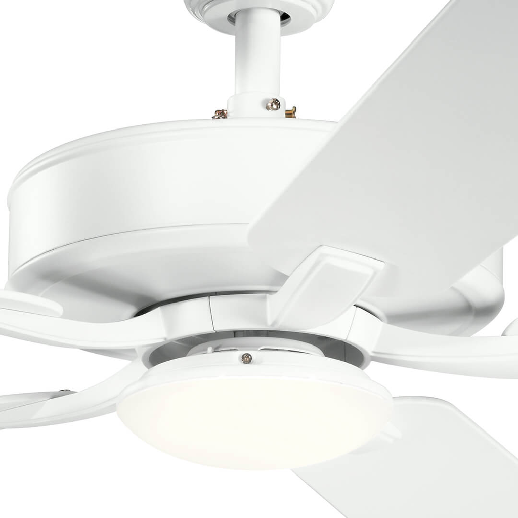 52" Basics Pro Designer LED Fan White