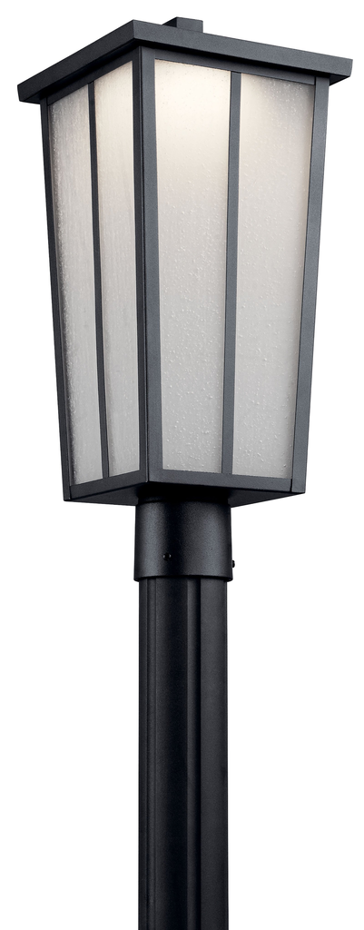 Product image for Kichler 49625BKTLED Amber Valley LED Post Light Textured Black