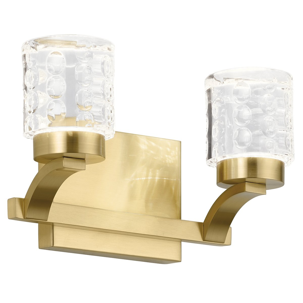 Product image for Kichler 84040CG Rene 3000K LED 2 Light Vanity Light Champagne Gold