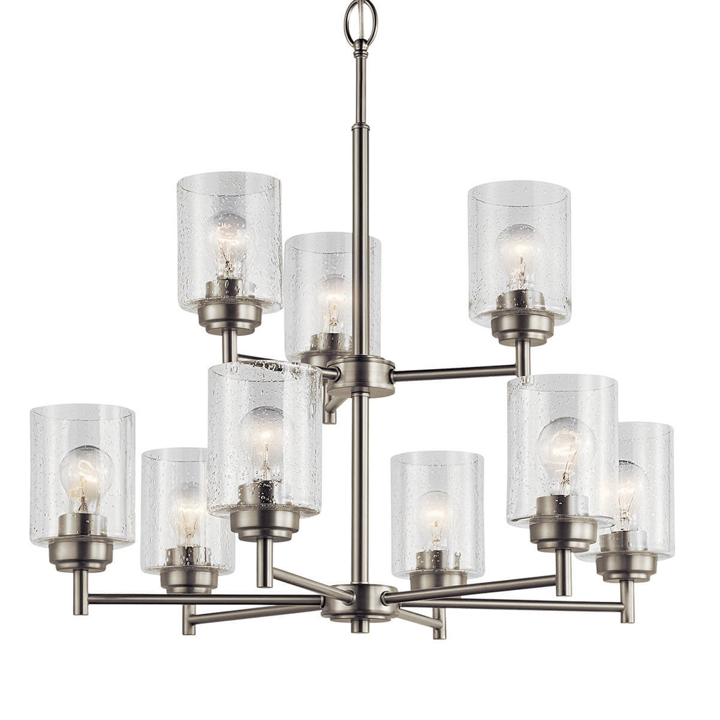 Product image for Kichler 44031NI Winslow™ 9 Light Chandelier Brushed Nickel