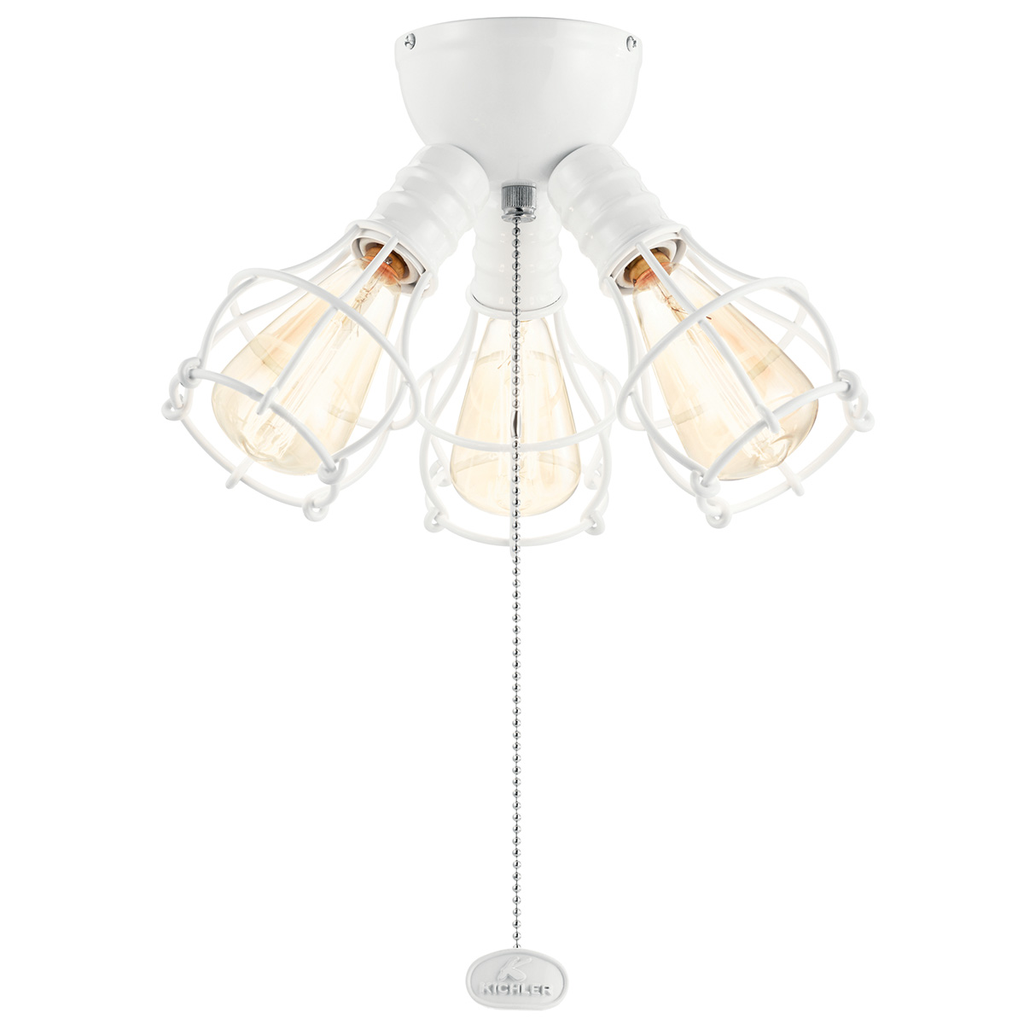 Product image for Kichler 380041WH LED Industrial 3 Light Fixture White