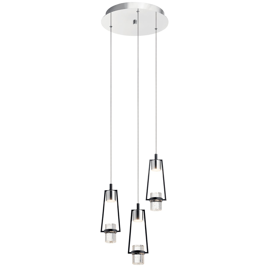 Product image for Kichler 84189 Ayse 3 Light Mini Pendant Cluster Black