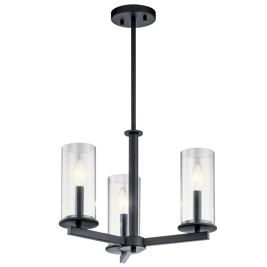 Crosby 3 Light Chandelier Black