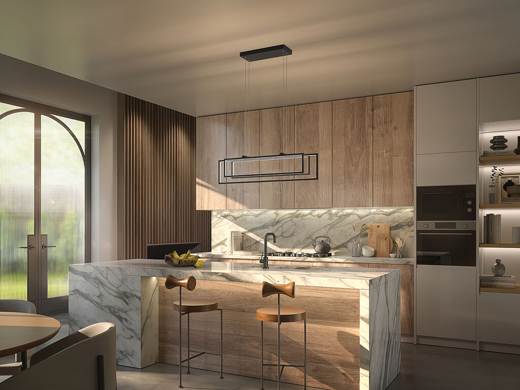 Product image for Kichler 84322MBK Jestin 38" LED Linear Pendant Matte Black