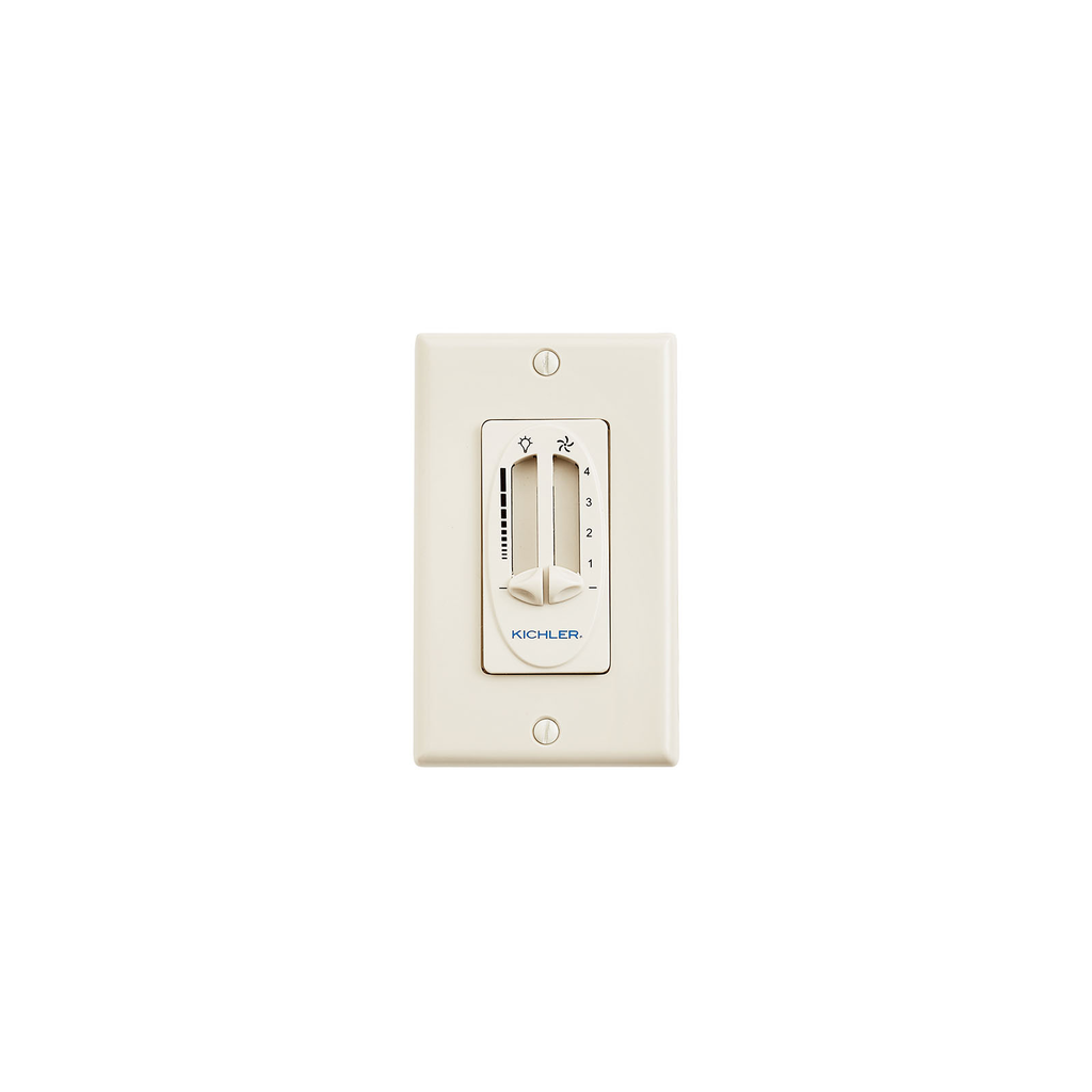 Product image for Kichler 337010ALM Dual Slide Control Fan and Light Almond