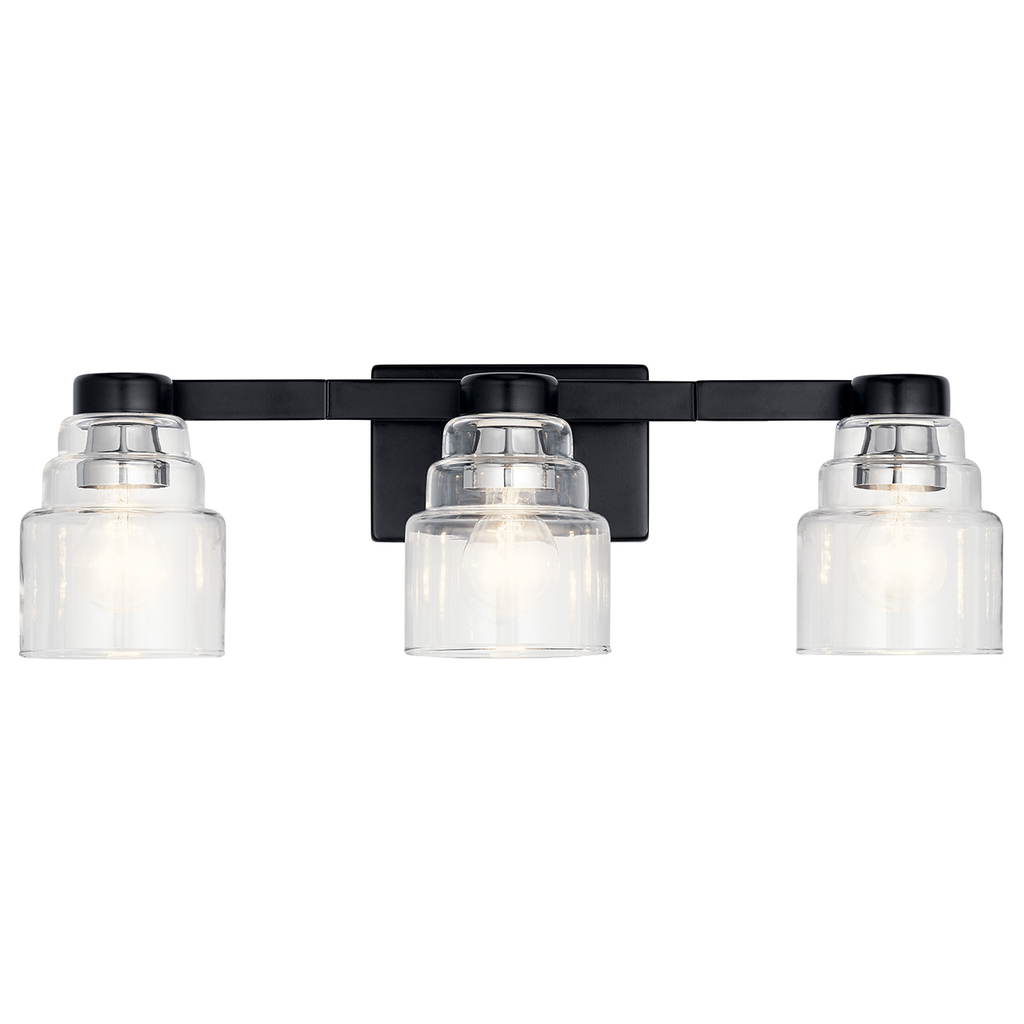 Vionnet 24" 3 Light Vanity Light Black