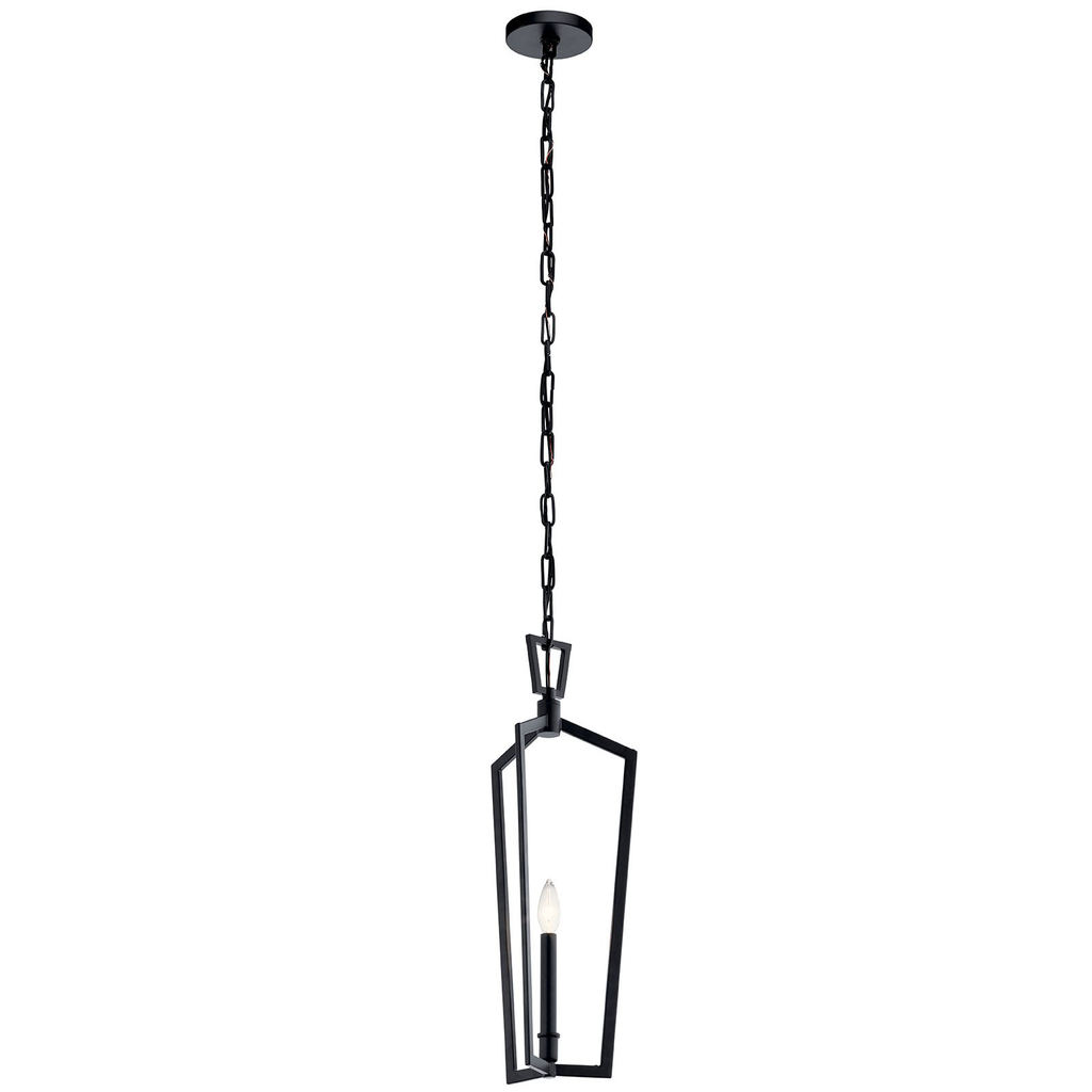 Product image for Kichler 43497BK Abbotswell™ 23.5" 1 Light Mini Pendant Black