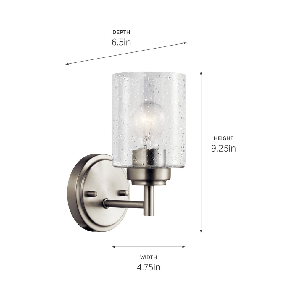 Winslow 1 Light Sconce Brushed Nickel