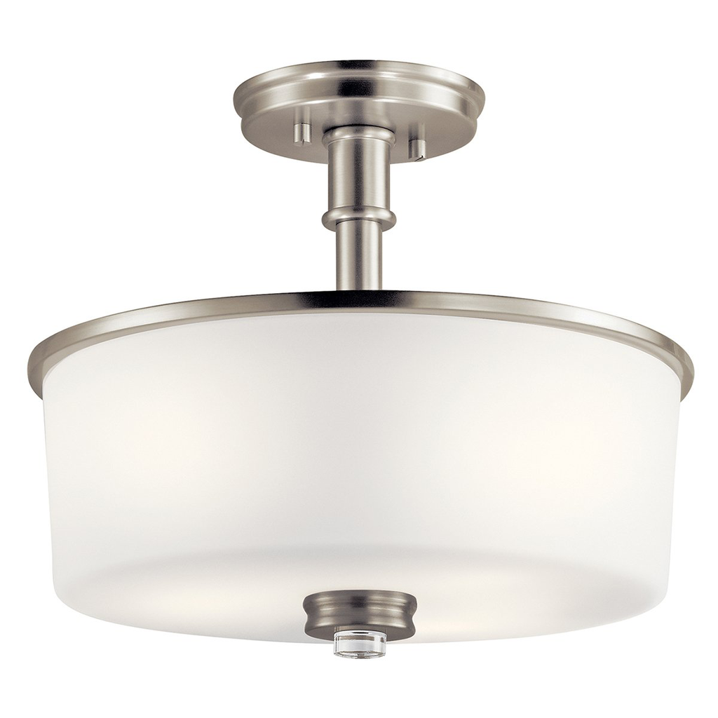 Joelson 14.25" 3 Light Semi Flush Nickel