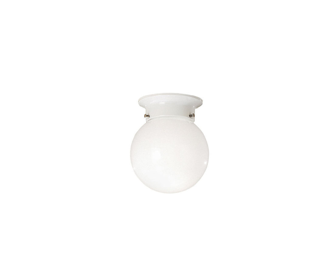 Product image for Kichler 216WH Ceiling Space 5.75" 1 Light Flush Mount White