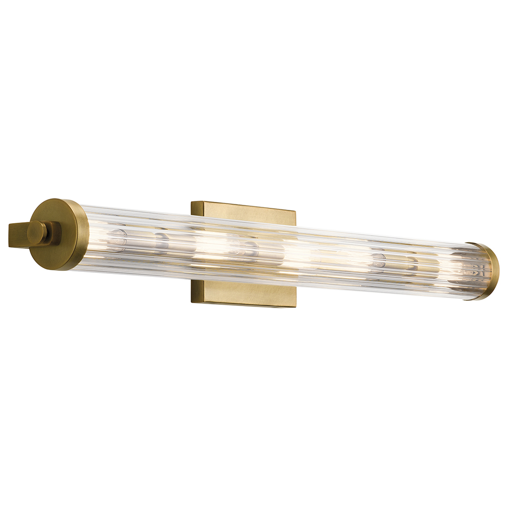 Product image for Kichler 45650NBR Azores 32" 5 Light Linear Vanity Light Natural Brass