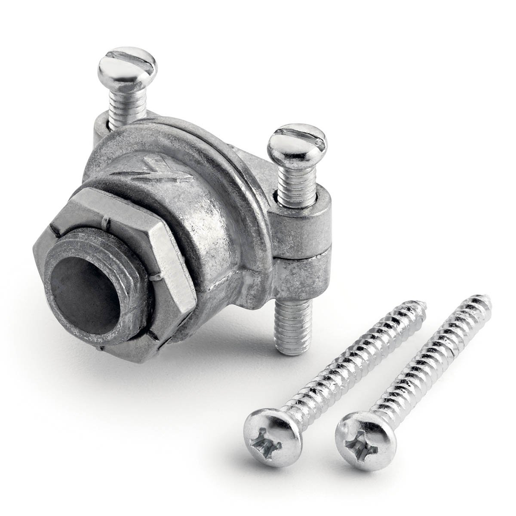 Product image for Kichler 10589SI Single BX Cable Connector Silver