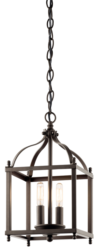 Product image for Kichler 42565OZ Larkin™ 2 Light Mini Pendant Olde Bronze®