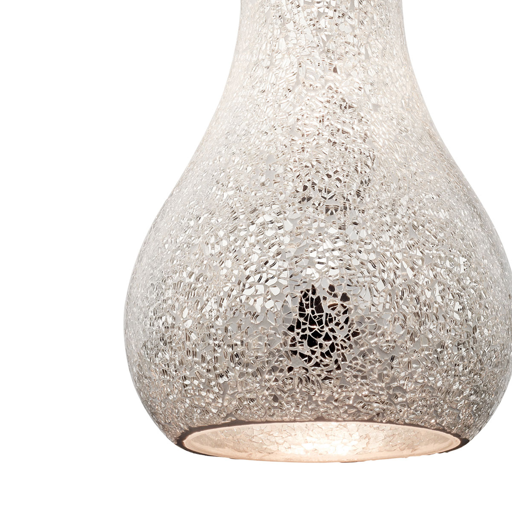 Crystal Ball™ 1 Light White Mosaic Pendant