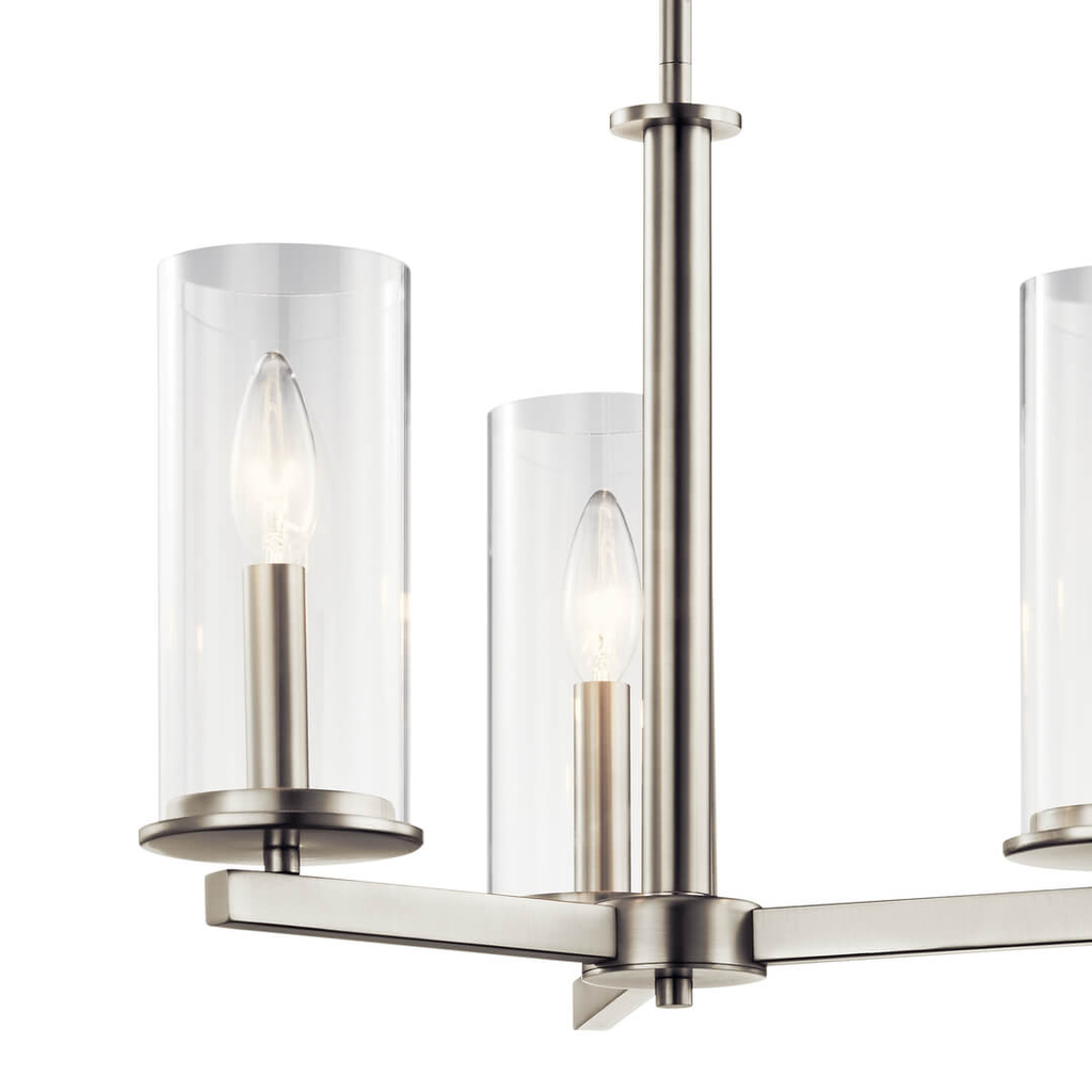 Crosby 14" Convertible Chandelier Nickel