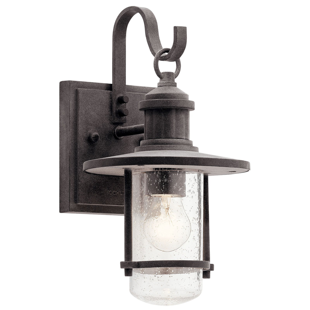 Product image for Kichler 49191WZC Riverwood™ 12.5" 1 Light Wall Light Weathered Zinc