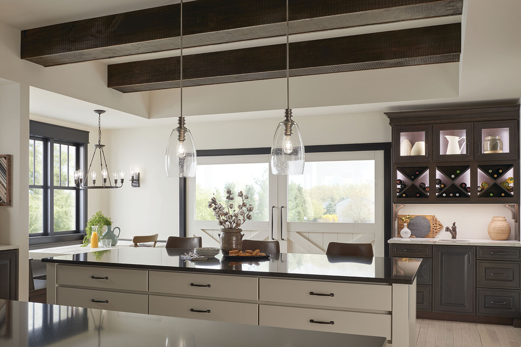 Product image for Kichler 43090CLP Lakum™ 1 Light Pendant Classic Pewter