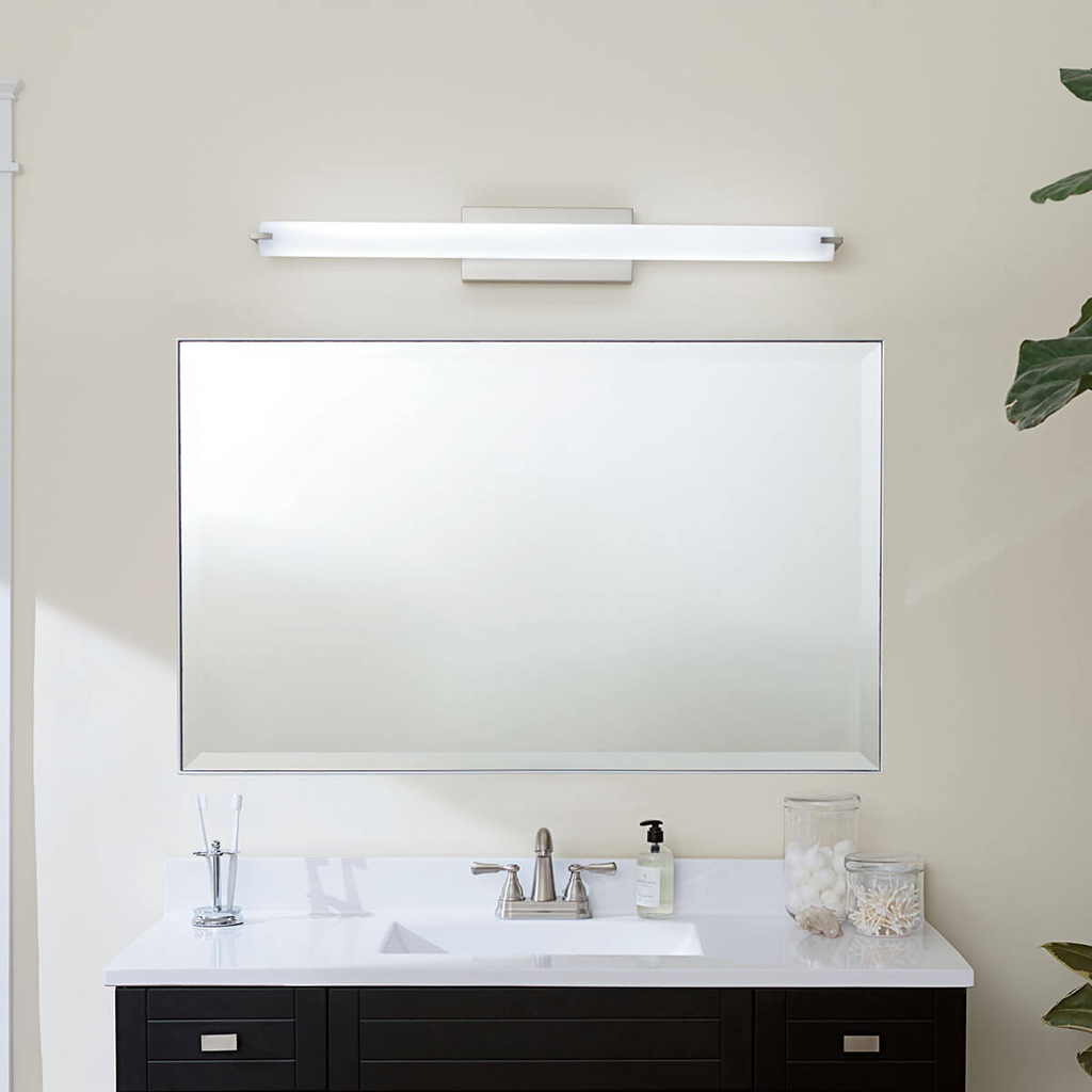 Product image for Kichler 11150NILED 38" Linear LED Vanity Light Brushed Nickel