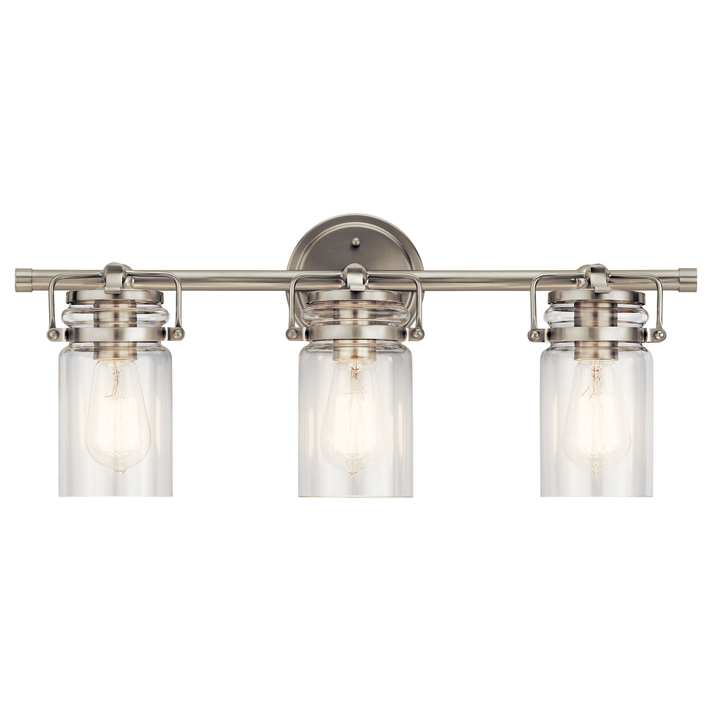 Brinley 3 Light Vanity Light Nickel