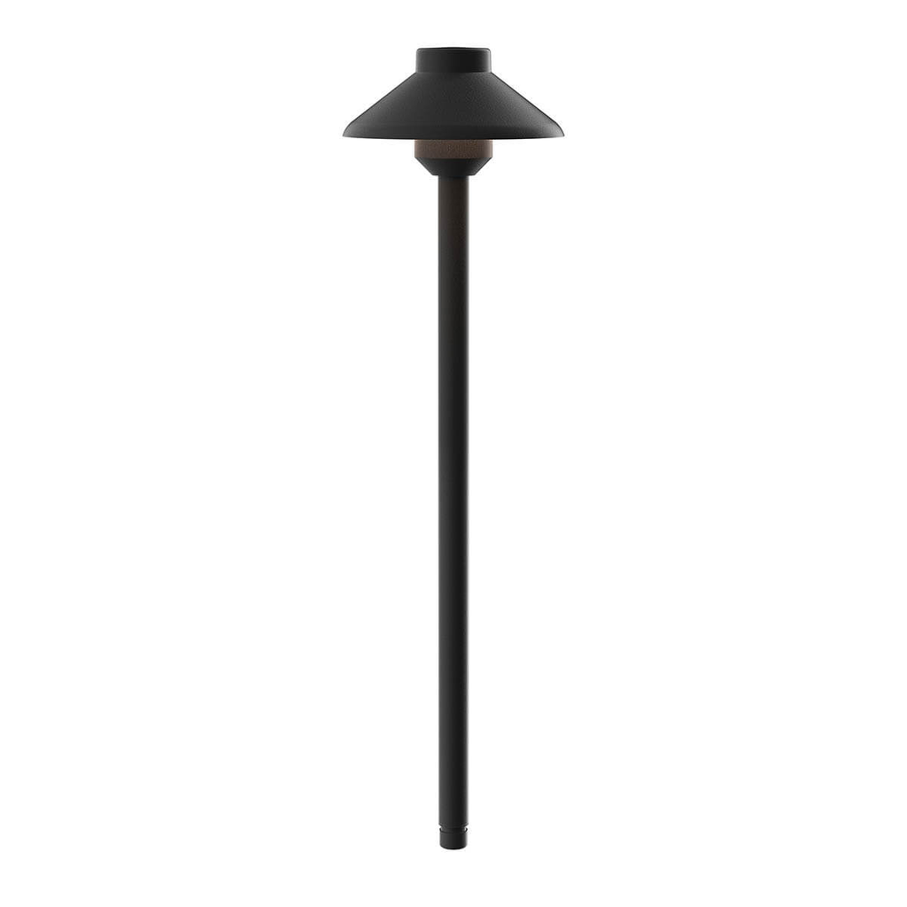 Product image for Kichler 15820BKT30 12V Stepped Dome 3000K Path Light Black