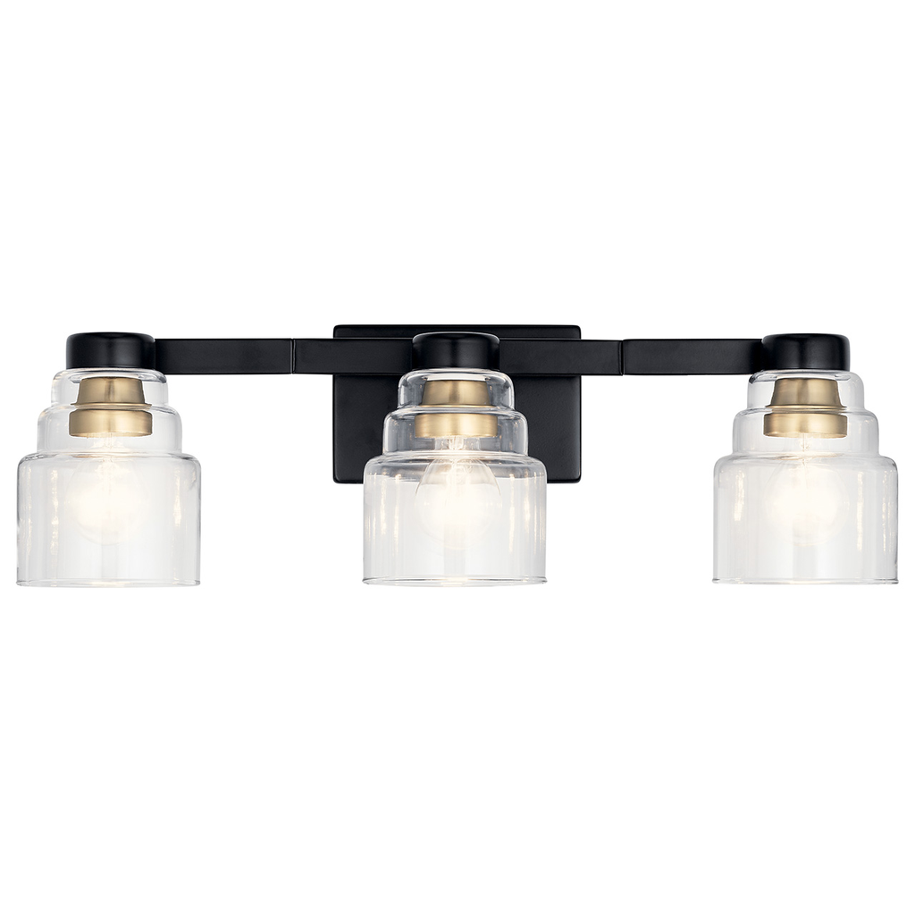 Vionnet 24" 3 Light Vanity Light Black