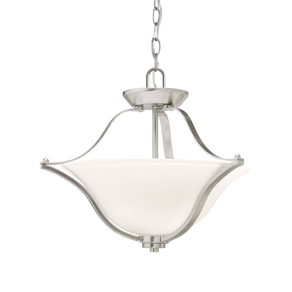 Product image for Kichler 3681NI Langford™ 2 Light Semi Flush Brushed Nickel