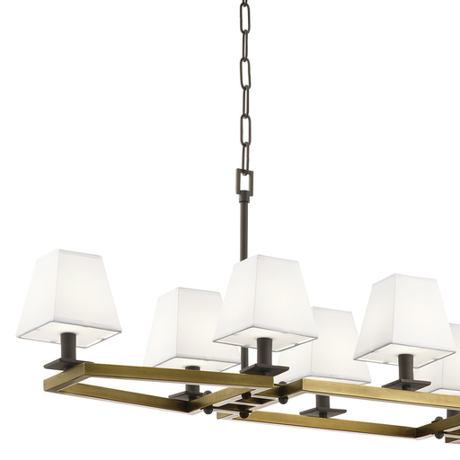 Product image for Kichler 44023NBR Dancar™ 48" 8 Light Linear Chandelier Natural Brass