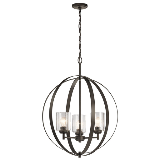 Product image for Kichler 44034OZ Winslow™ 3 Light Orb Chandelier Olde Bronze®