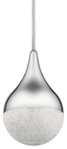 Product image for Kichler 83946 Kiss 1 Light LED Mini Pendant Chrome