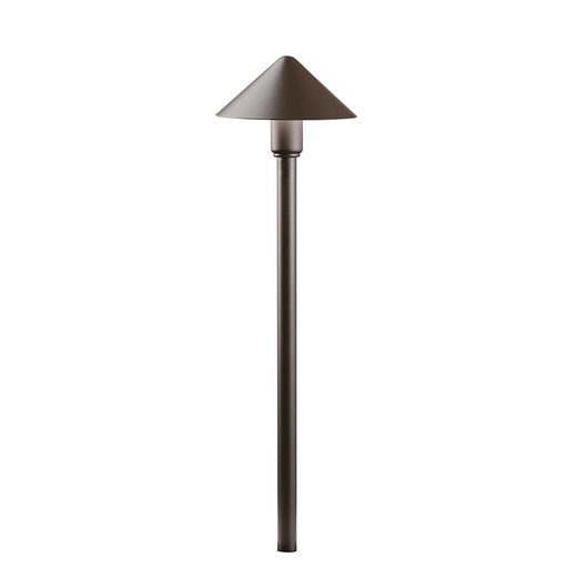 Product image for Kichler 16120AZT30 Fundamentals™ 3000K LED Path Light Textured Architectural Bronze