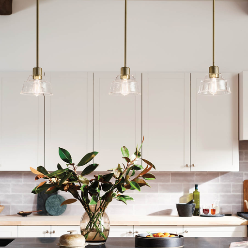 Product image for Kichler 52405BNB Eastmont™ 1 Light Mini Pendant Brass