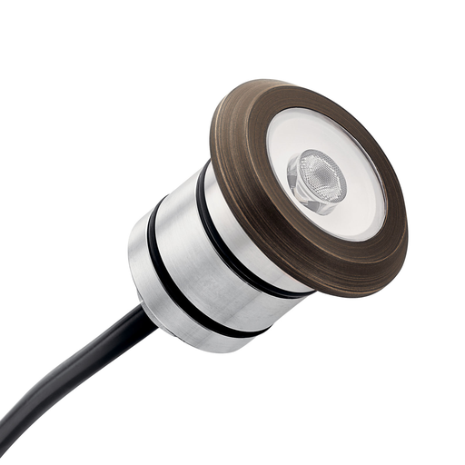 Product image for Kichler 16140CBR30 12V 3000K 100 Lumen LED Mini All-Purpose Recessed Light Centennial Brass