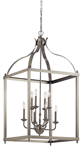 Product image for Kichler 42591NI Larkin™ 8 Light Foyer Pendant Brushed Nickel