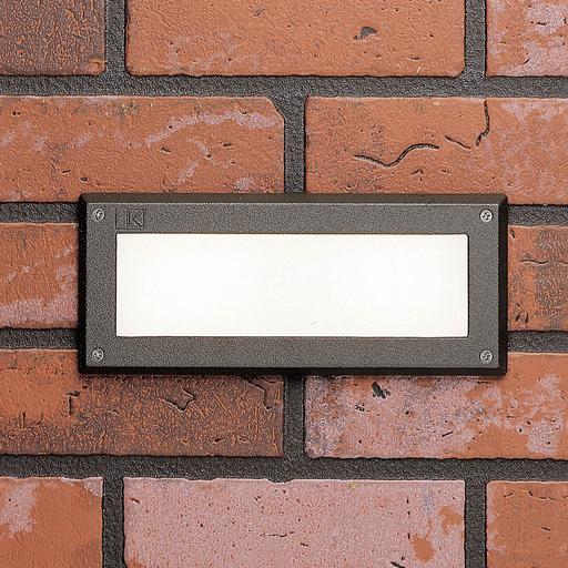 Product image for Kichler 15774AZT30R Brick Light (without Louvers) 3000K LED Textured Architectural Bronze