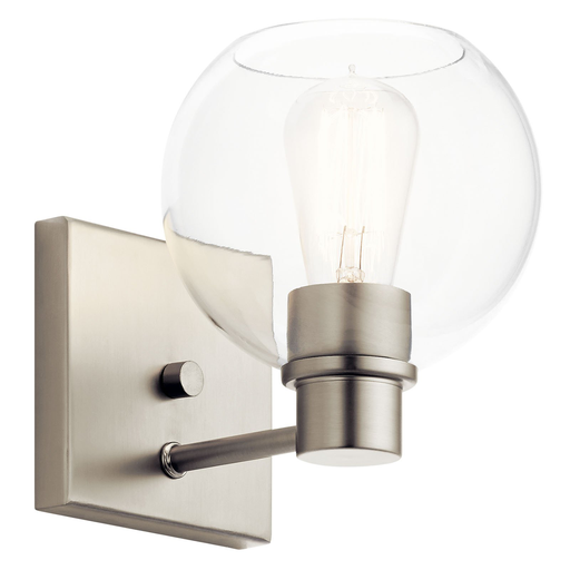 Product image for Kichler 45892NI Harmony 1 Light Wall Sconce Brushed Nickel