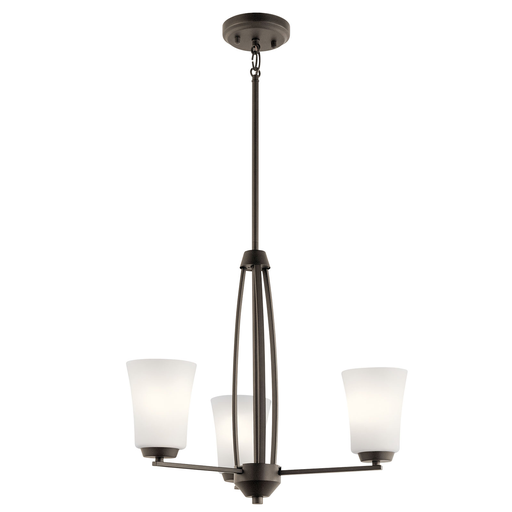 Product image for Kichler 44050OZ Tao 3 Light Chandelier Olde Bronze®