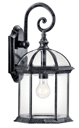 Product image for Kichler 49186BK Barrie 18.75" 1 Light Wall Light Black