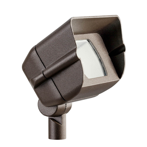Product image for Kichler 15396AZT 12V Mini Hooded Adjustable Wide Flood Textured Architectural Bronze