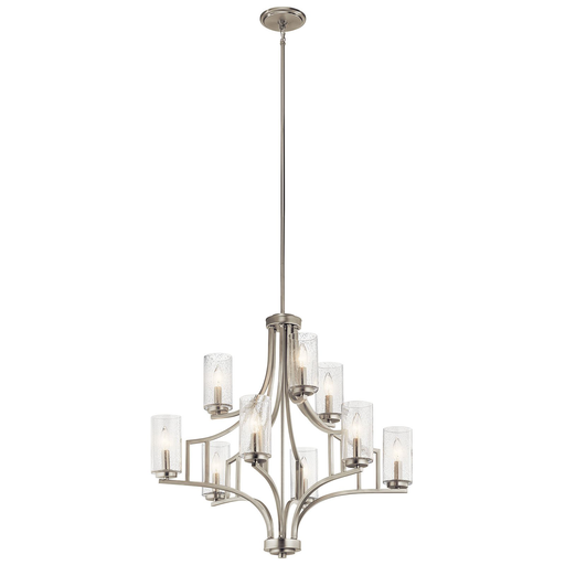 Product image for Kichler 44073NI Vara 9 Light Chandelier Brushed Nickel