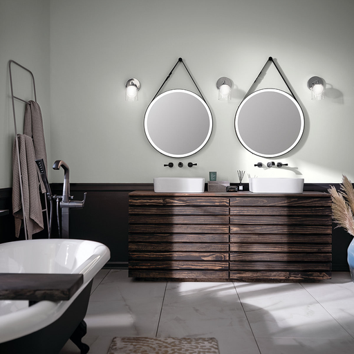 Product image for Kichler 86000MBK Martell LED Mirror in Matte Black