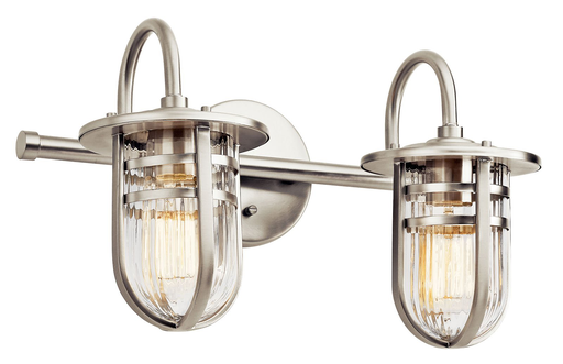 Product image for Kichler 45132NI Caparros™ 2 Light Vanity Light Brushed Nickel