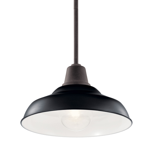 Product image for Kichler 49992BK Pier 1 Light 12" Convertible Pendant Black